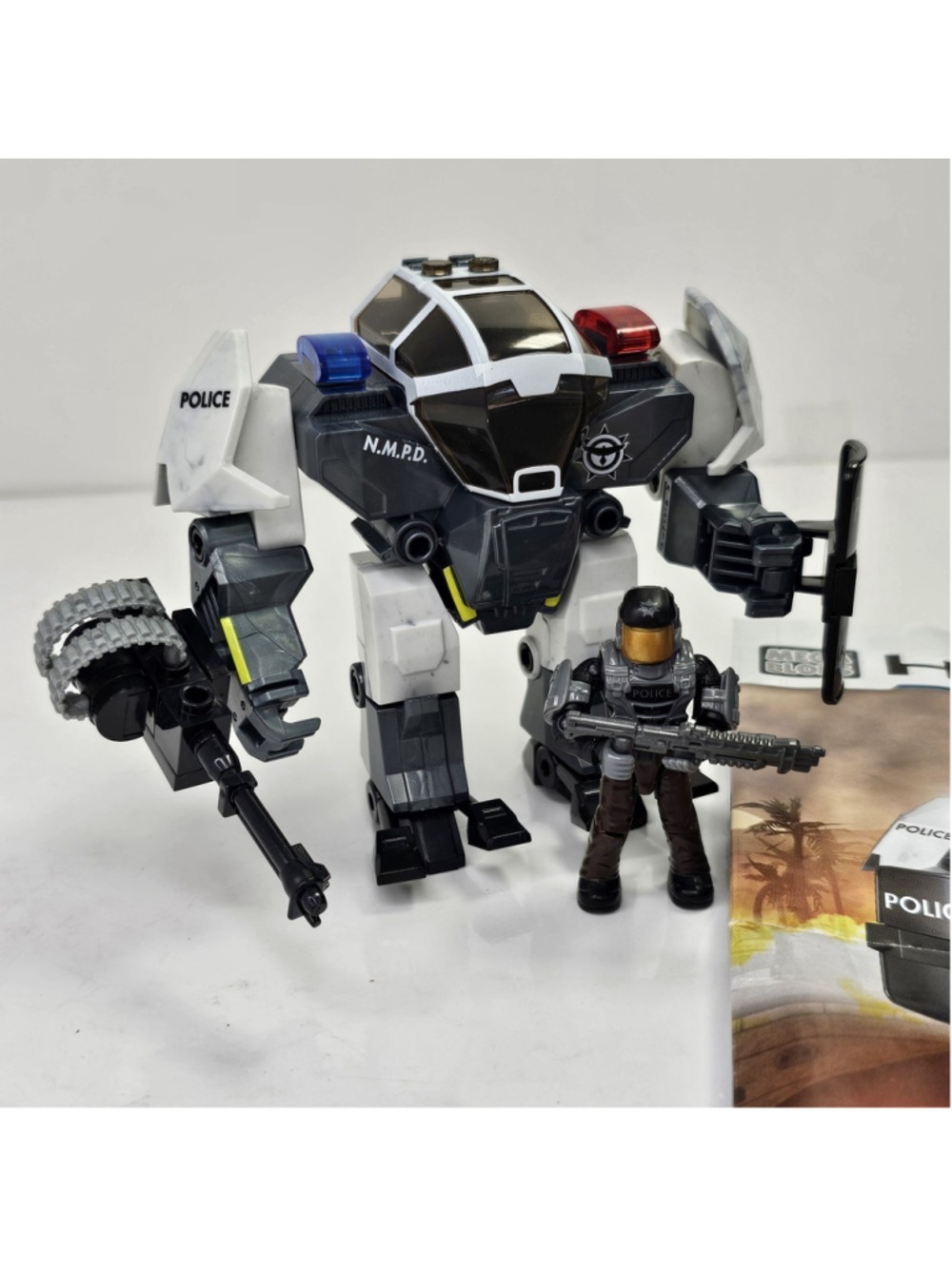 Mega Bloks Halo Sector 12 Police Cyclops Set 97326 NMPD Instructions & Mini Fig